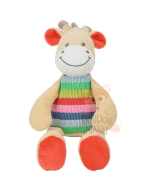  woodstock peluche girafe beige rouge vert bleu 